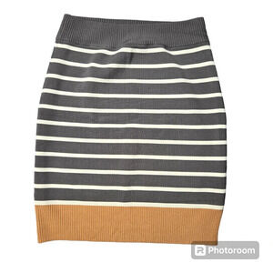 Guess By Marciano Striped Bandage Knit Pencil Skirt